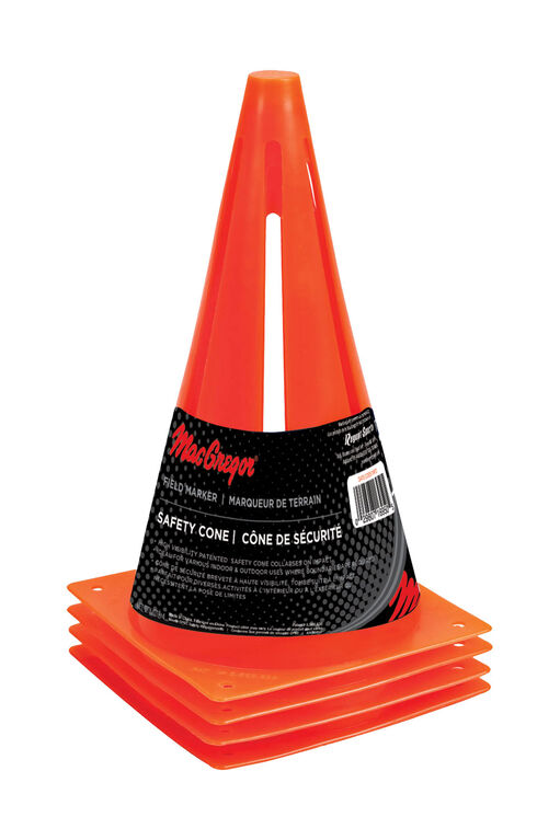 9" Safety Cones Pack of 4