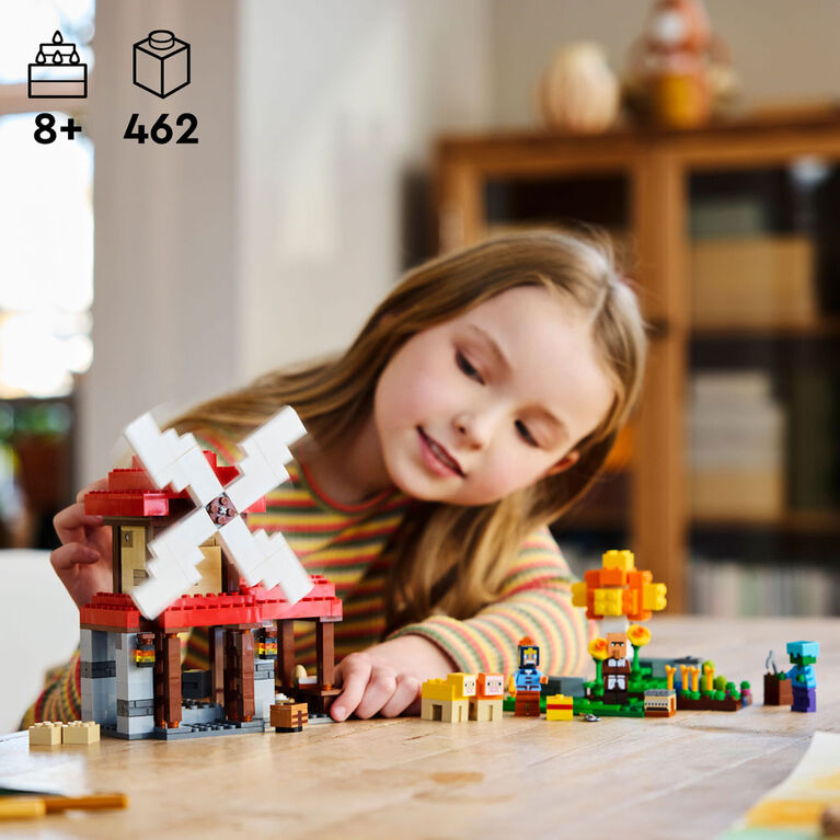LEGO Minecraft The Windmill Farm Video-Game Set, Adventure Toy and Zombie Gift for Kids 21262