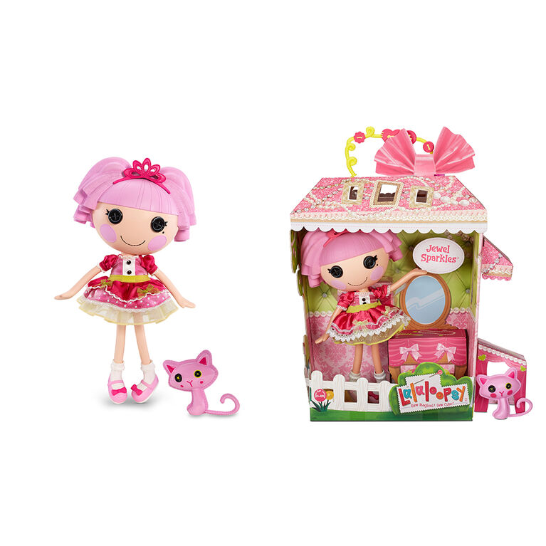 Lalaloopsy Doll - Jewel Sparkles with Pet Persian Cat, 13" princess doll