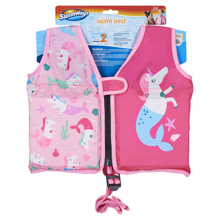 SwimWays Swim Vest - Pink Mermaid