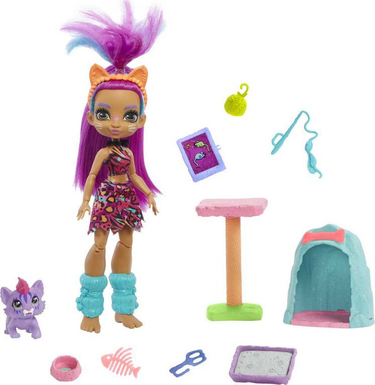 Cave Club Wild About Cats Playset + Roaralai Doll