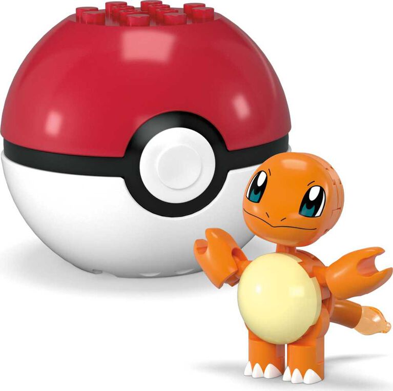 MEGA  Pokémon  Figurine articulée  Salamèche, Pokéball (16 pièces)
