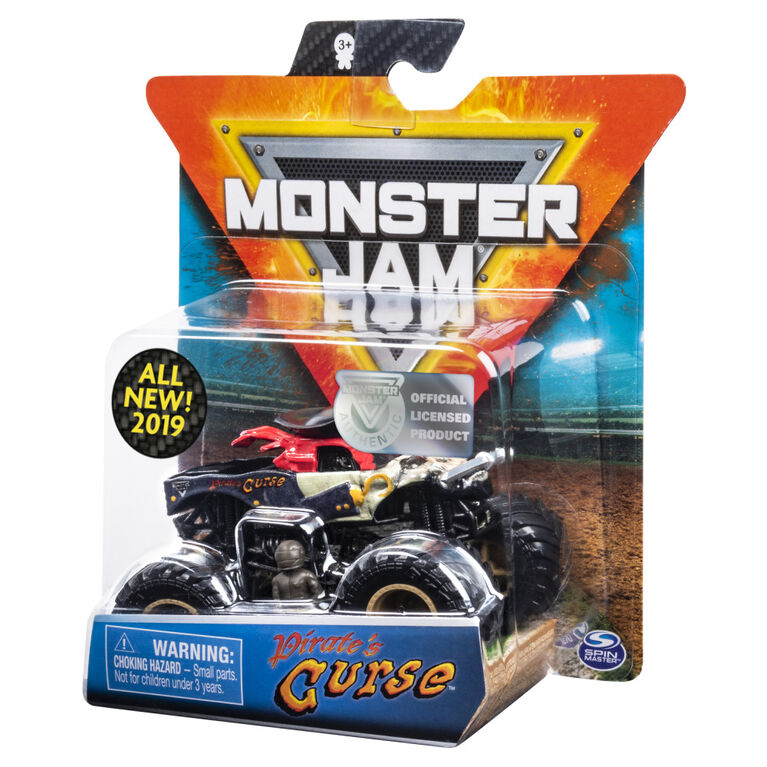 Monster Jam, Official Pirate's Curse Monster Truck, Die-Cast Vehicle, Crazy Creatures Series, 1:64 Scale