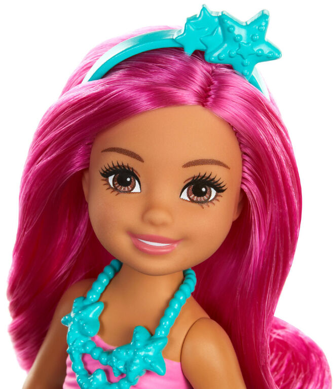 Barbie Dreamtopia Chelsea Mermaid Doll 6 5 Inch With Pink Hair And Tail Toys R Us Canada