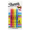Surligneurs de poche Sharpie, pointe biseautée fine, couleurs assorties, 4 unités