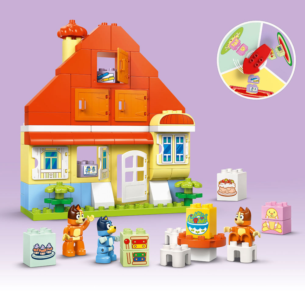LEGO DUPLO Bluey: Bluey's Family House with Memory Game - Toddler Toy For Kids Ages 3+ - 10459