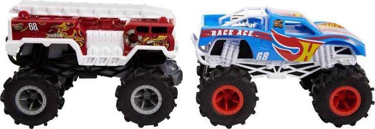 Hot Wheels - Monster Trucks - Téléguidés - Race Ace et HW 5-Alarm