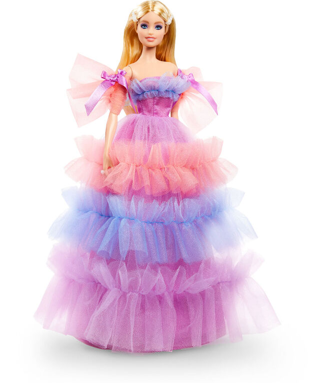 Poupée Barbie Voeux D'anniversaire, De 29,2 Cm (13 Po), Vêtue D'une Robe  Volantée, Avec Support Pour Poupée Et Certificat D'authenticité | Toys R Us  Canada