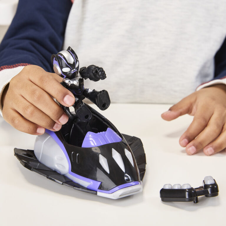 Marvel Iron Man and his Awesome Friends Black Panther Plane Action Figure & Toy Vehicle