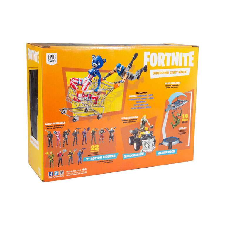 Fortnite Shopping Cart With 7 Inch Premium Action Figures Warpaint Fireworks Team Leader Toys R Us Canada