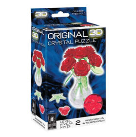 University Games Original 3D Crystal Puzzle - Roses in Vase