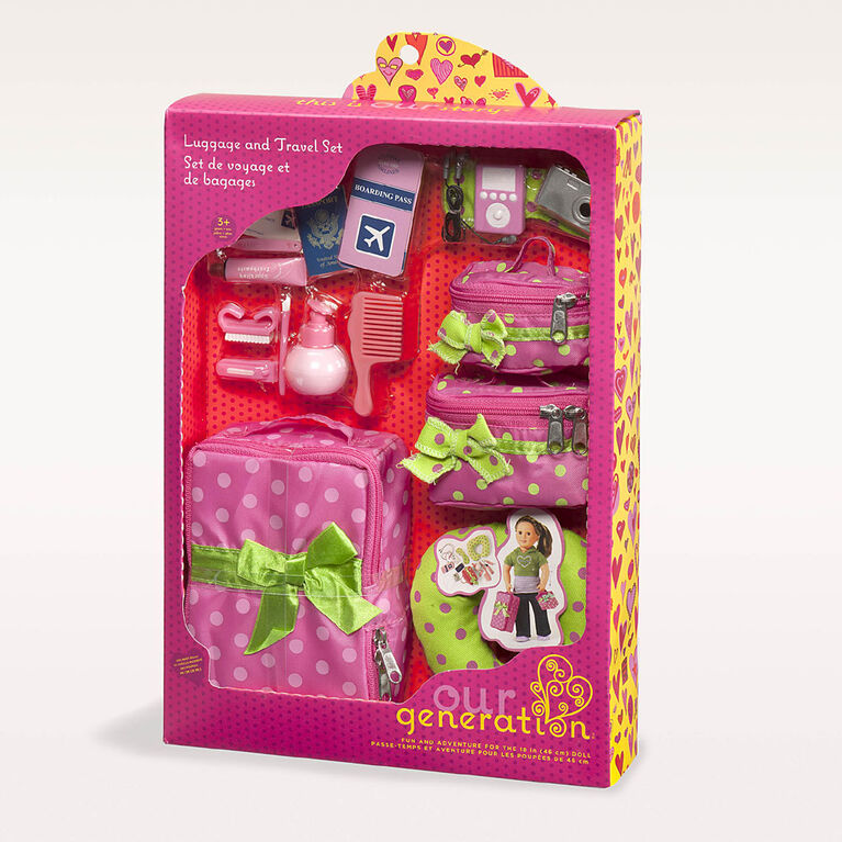 Our Generation, Luggage And Travel Playset for 18-inch Dolls