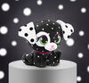 GUND P.Lushes Designer Fashion Pets, Dottie Woofington, chien en peluche de luxe douce et élégante avec des paillettes scintillantes, noir et blanc, 15,2 cm