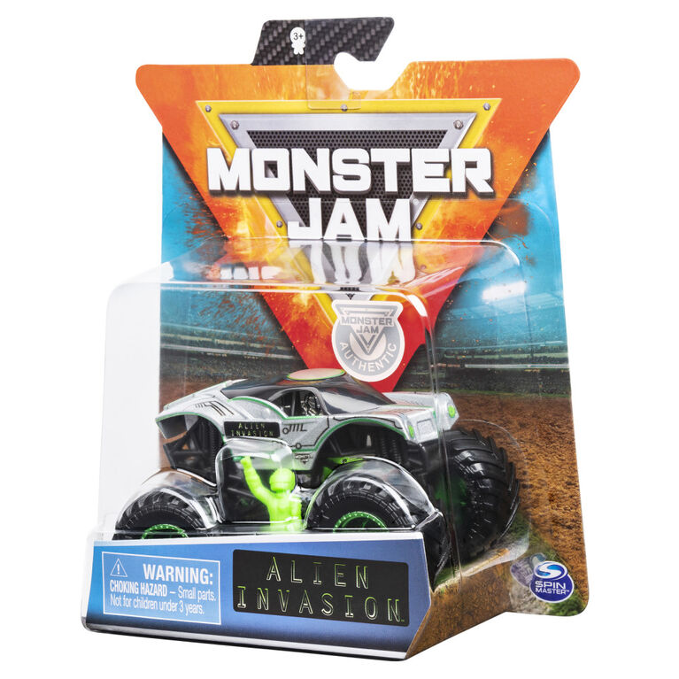 Monster Jam, Official Alien Invasion Monster Truck, Die-Cast Vehicle, Legacy Trucks Series, 1:64 Scale