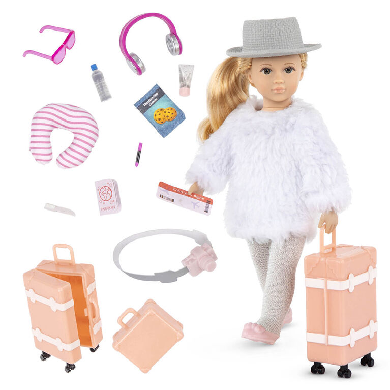 Mini-poupée de 15 cm et accessoires de voyage, Ensemble Leighton's Travel, Lori
