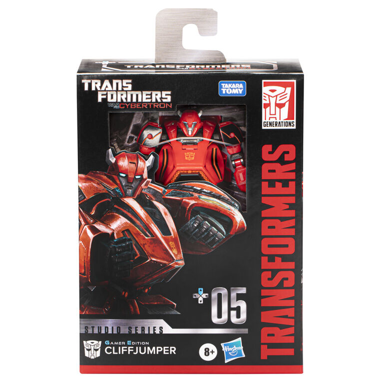 Transformers Generations Studio Series 05, figurine Gamer Edition Cliffjumper classe Deluxe de 11 cm, Transformers: War for Cybertron