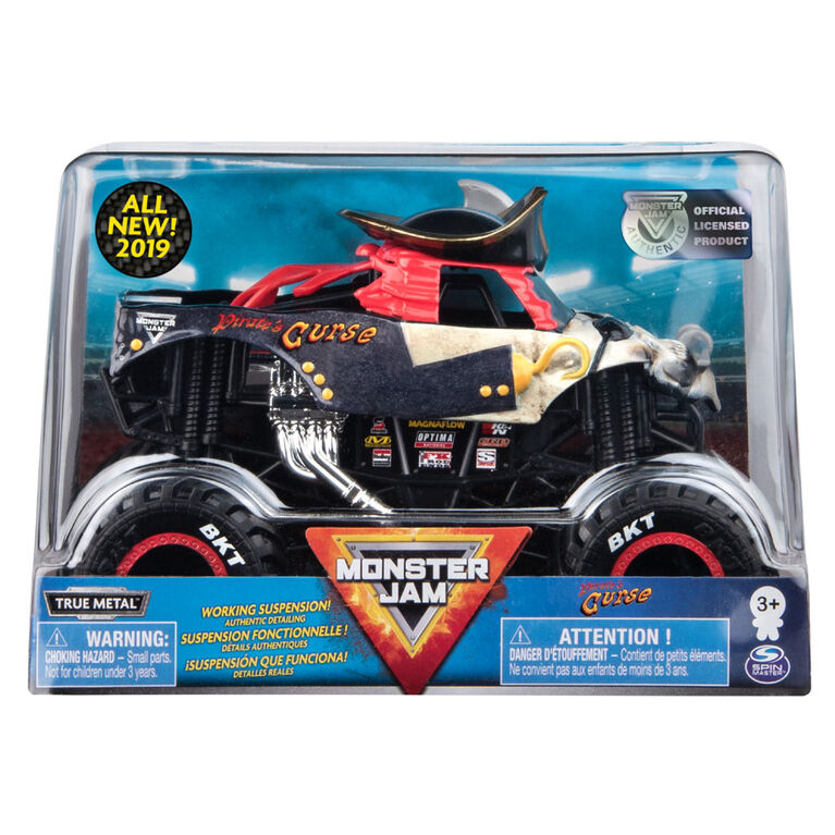 Monster Jam, Official Pirate's Curse Monster Truck, Die-Cast Vehicle, 1:24 Scale