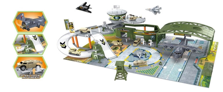Dragon Wheels - Special Forces Military Base - Includes 10 Vehicles