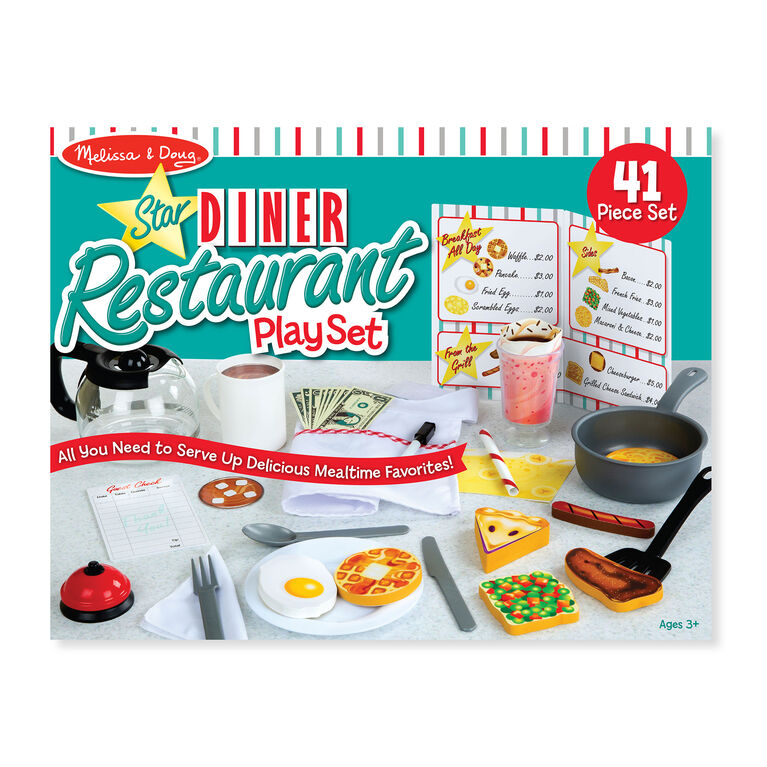 Melissa & Doug - Star Diner Restaurant Play Set - les motifs peuvent varier