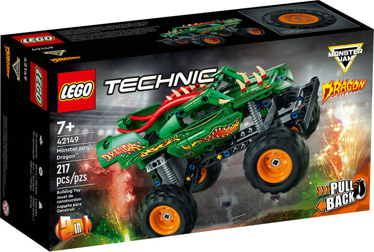 LEGO Technic Monster Jam Dragon 42149 Building Toy Set (217 Pieces)