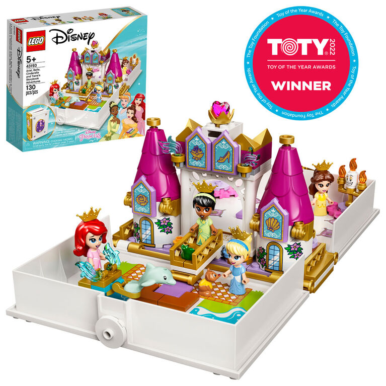 LEGO Disney Princess Ariel, Belle, Cinderella and Tiana's Storybook Adventures 43193 (130 pieces)