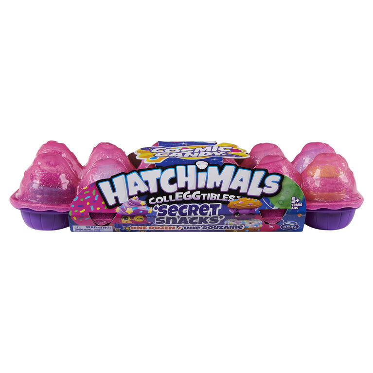 Hatchimals CollEGGtibles, Boîte de 12 oeufs Secret Snacks Cosmic Candy, édition limitée