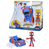 Marvel Spidey and His Amazing Friends Spidey Web Crawler Set, Spidey Action Figure with Vehicle and Accessory, Preschool Toys