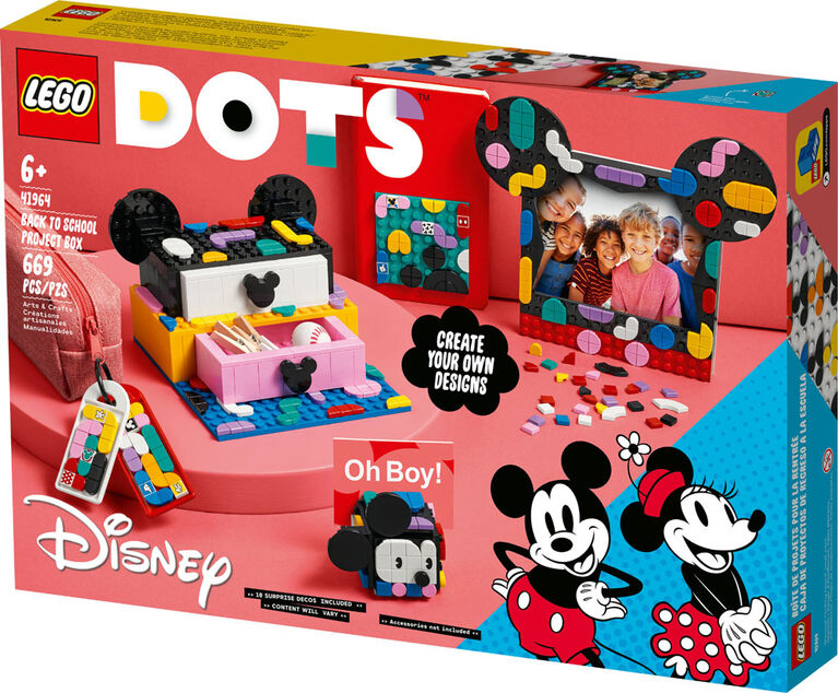 LEGO DOTS  Disney Mickey Mouse and Minnie Mouse Back-to-School Project Box 41964
