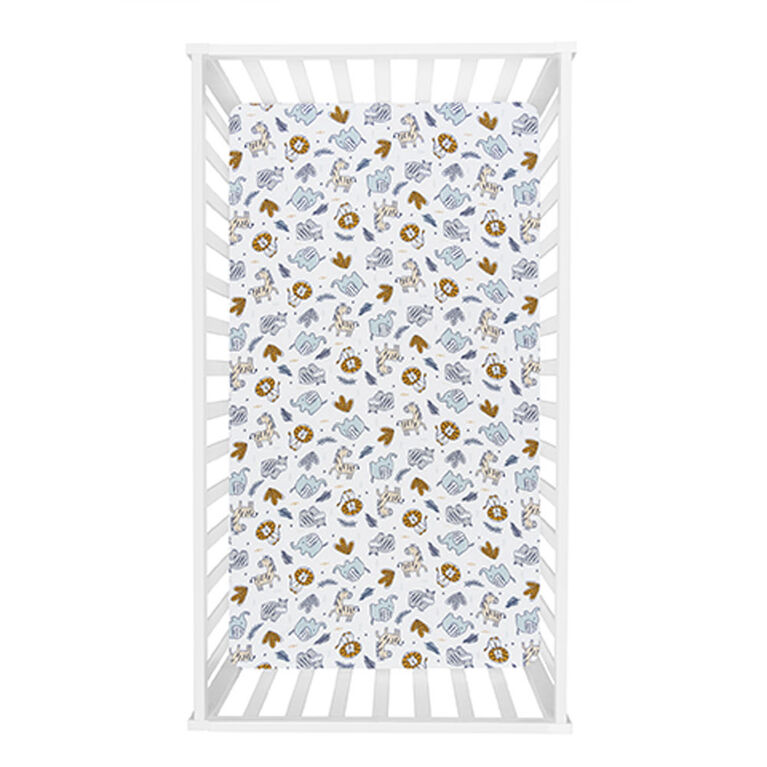 Drap-housse pour lit de b&eacute;b&eacute; en flanelle de luxe Trend Lab - Zambie