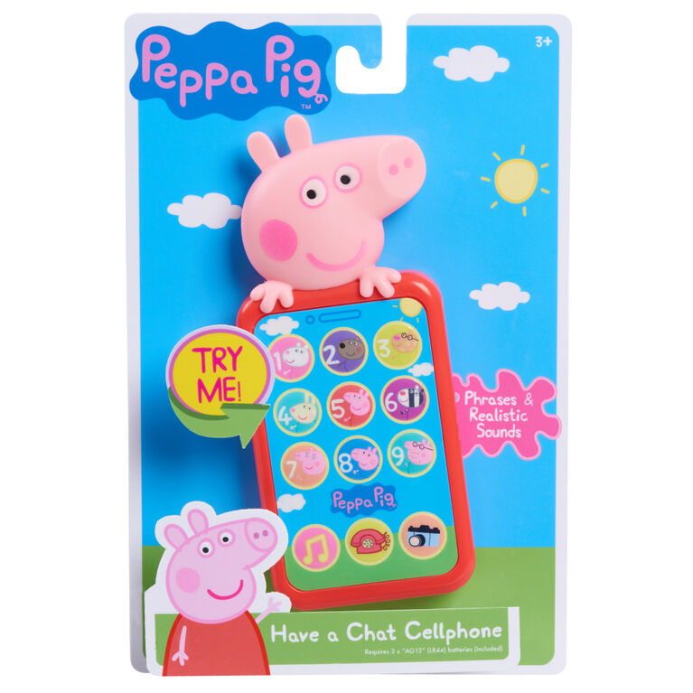 Téléphone Conversation Peppa Pig, Téléphone Jouet avec Sons Réalistes et  Boutons Eclairants