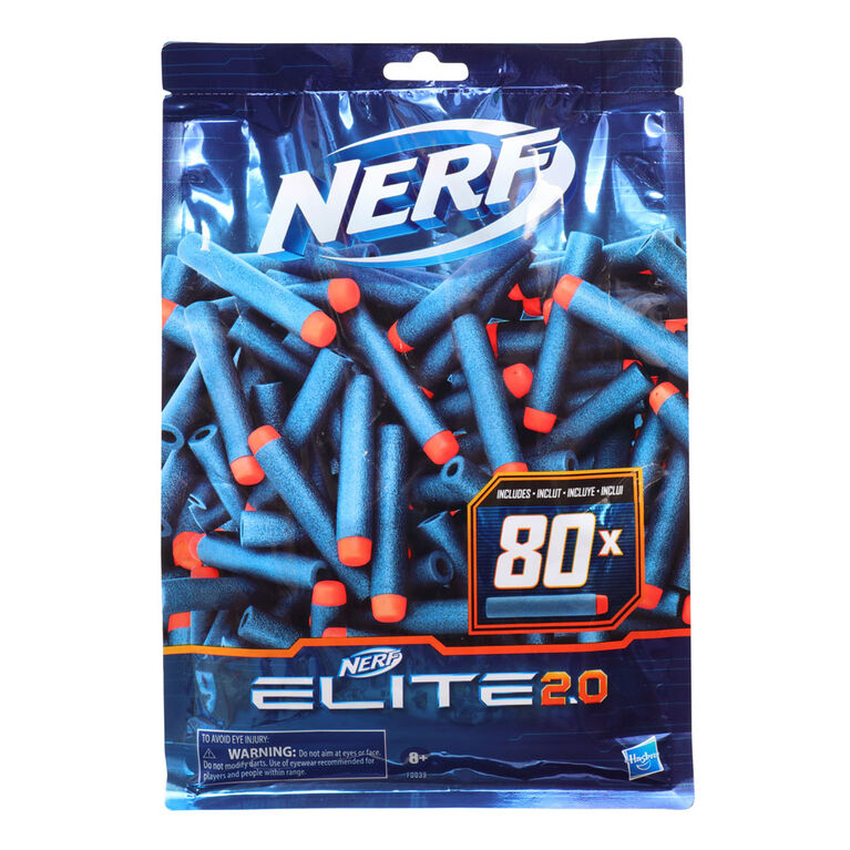 Nerf Elite 2.0 80-Dart Refill Pack -- 80 Official Nerf Elite 2.0 Foam Darts