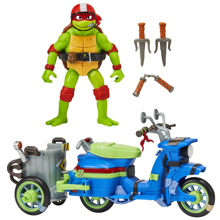 Teenage Mutant Ninja Turtles: Mutant Mayhem Battle Cycle with Exclusive Raphael Figure