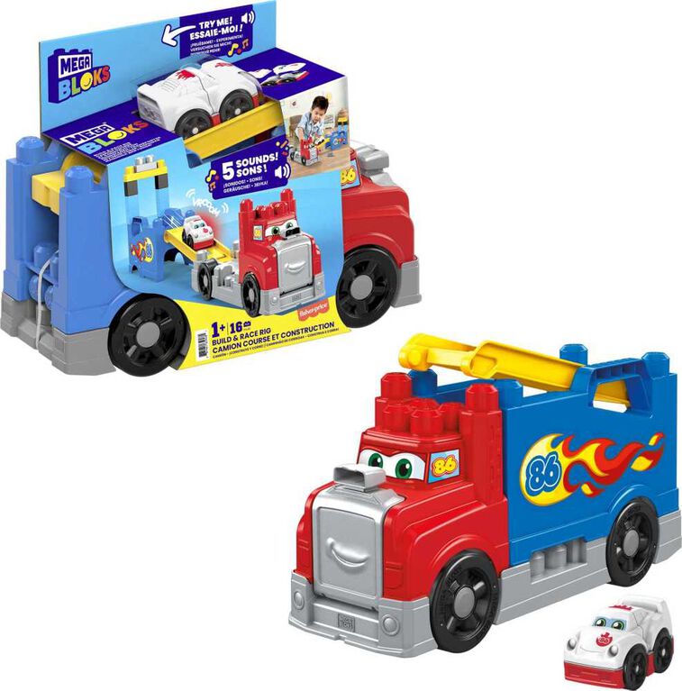 Mega Bloks - Camion Construction et Course