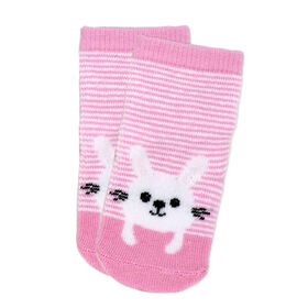 Little Wonder - chaussette pour tout-petit, lapin rose 2T-4T
