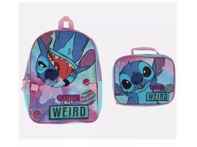 Stitch 16" Backpack with Rectangle Lunch Bag