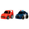 Little Tikes, My First Cars, Crazy Fast Cars 2-Pack High Speed Pursuit, Police Chase Theme Pullback Toy Car Vehicle Goes up to 50 ft