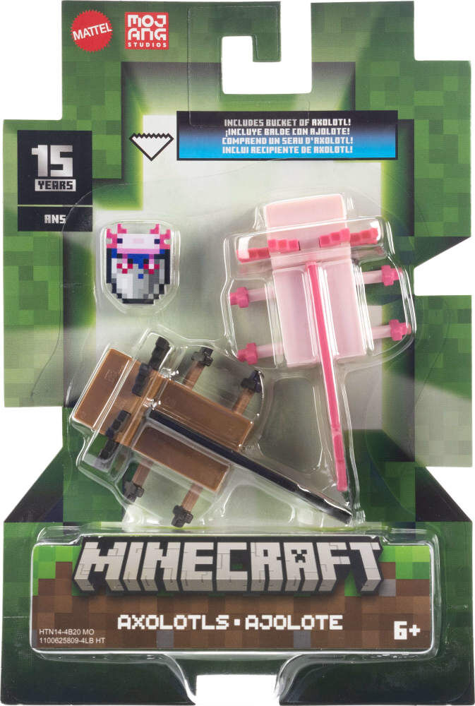 Minecraft Axolotls Action Figures & Accessories Collection