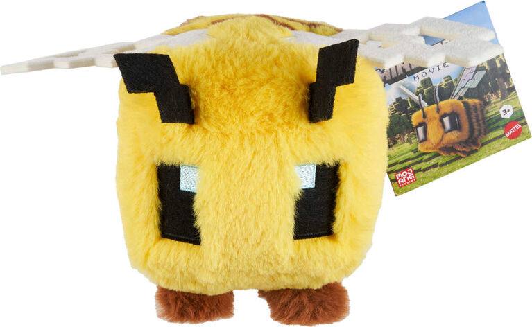 Minecraft Bee Plush Toy, 8-inch Collectible Soft Doll Inspired by A Minecraft Movie