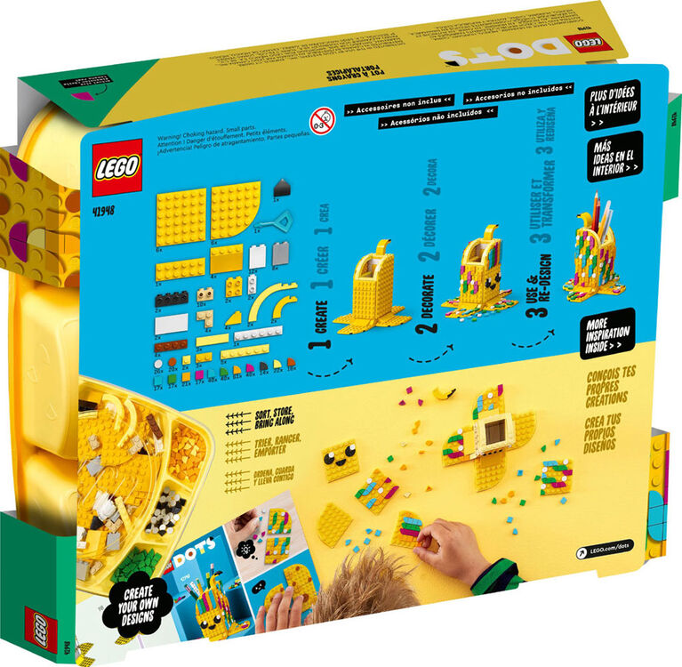 LEGO DOTS Porte-crayons Jolie banane 41948 Ensemble de création artisanale et de décoration (438 pieces)