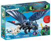 Playmobil - How To Train Your Dragon -  Krokmou et Harold avec un bébé dragon