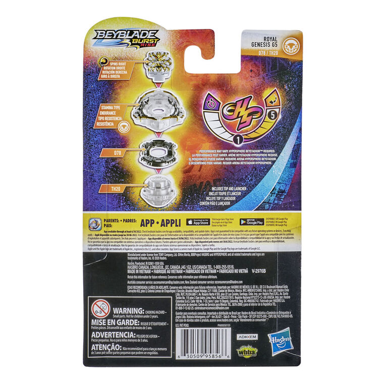 Beyblade Burst Rise Hypersphere Royal Genesis G5 Starter Pack