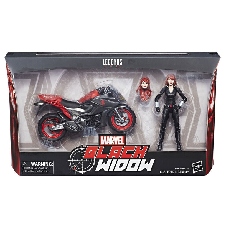 Marvel Legends Series - Black Widow de 15 cm avec moto
