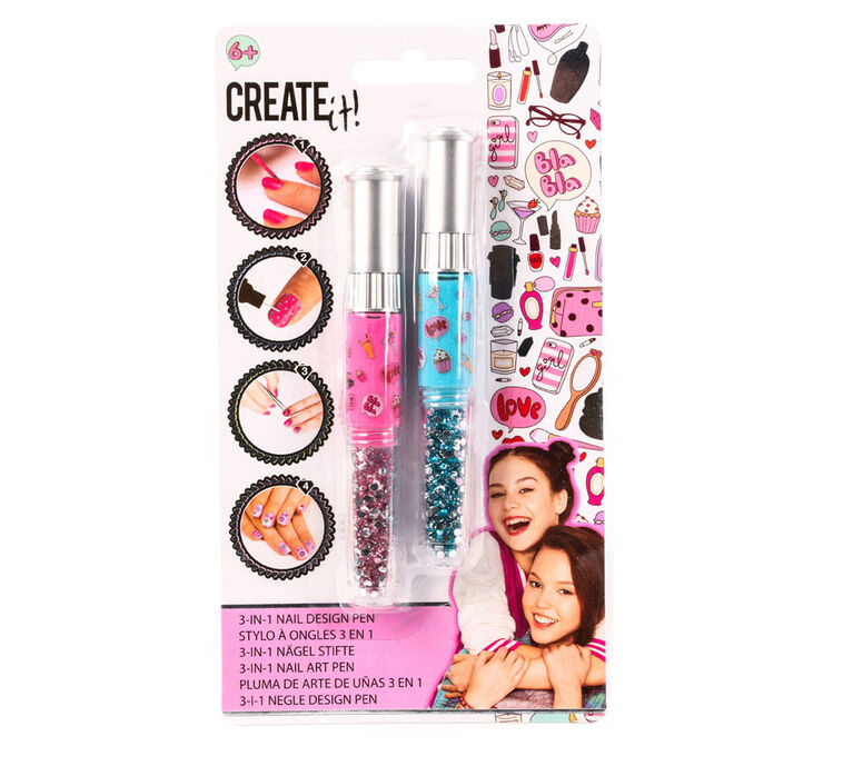 CREATE IT! Nail Art 3 In 1 Pen 2-Pieces Display
