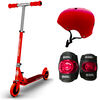 Sport Runner 120Mm Kick Scooter & Helmet Set - Red