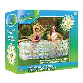 Inflatable Sunning Pool 60 x 60 x 15" Lemon Print