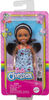 Barbie Chelsea Doll, Small Doll Wearing Removable Blue Dress with Brown Hair & Green Eyes
