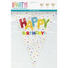 Balloon Bday Bannière de drapeau en plastique 12 pi - Édition anglaise
