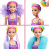 Barbie Color Reveal Glitter! Hair Swaps Doll, Glittery Pink with 25 Surprises