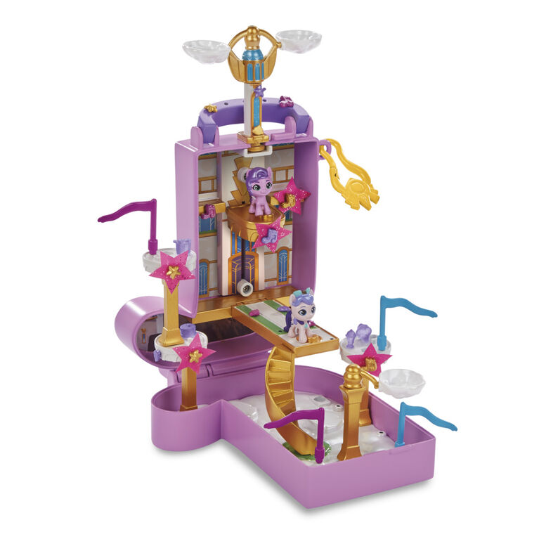 My Little Pony Mini World Magic Compact Creation Zephyr Heights Toy - Portable Playset with Princess Pipp Petals Pony