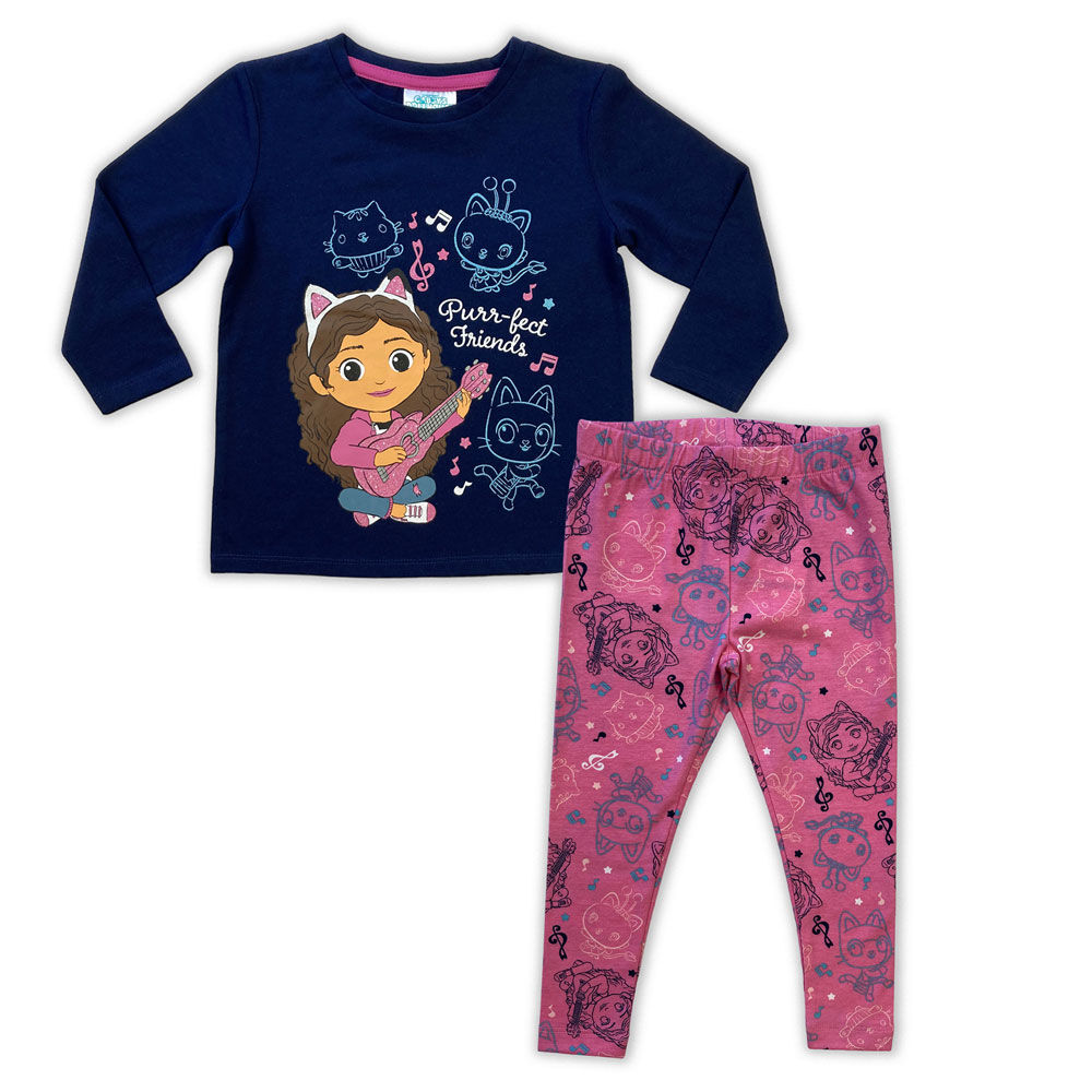 Gabby 2 Piece Set Long Sleeve Tee and Legging Navy
